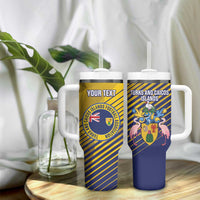 Custom Turks and Caicos Islands Football Tumbler With Handle 2025 Go Champions