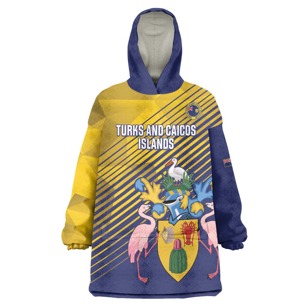 Custom Turks and Caicos Islands Football Wearable Blanket Hoodie 2025 Go Champions