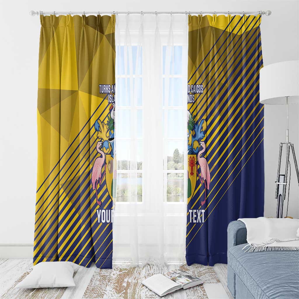 Custom Turks and Caicos Islands Football Window Curtain 2025 Go Champions