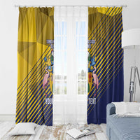Custom Turks and Caicos Islands Football Window Curtain 2025 Go Champions