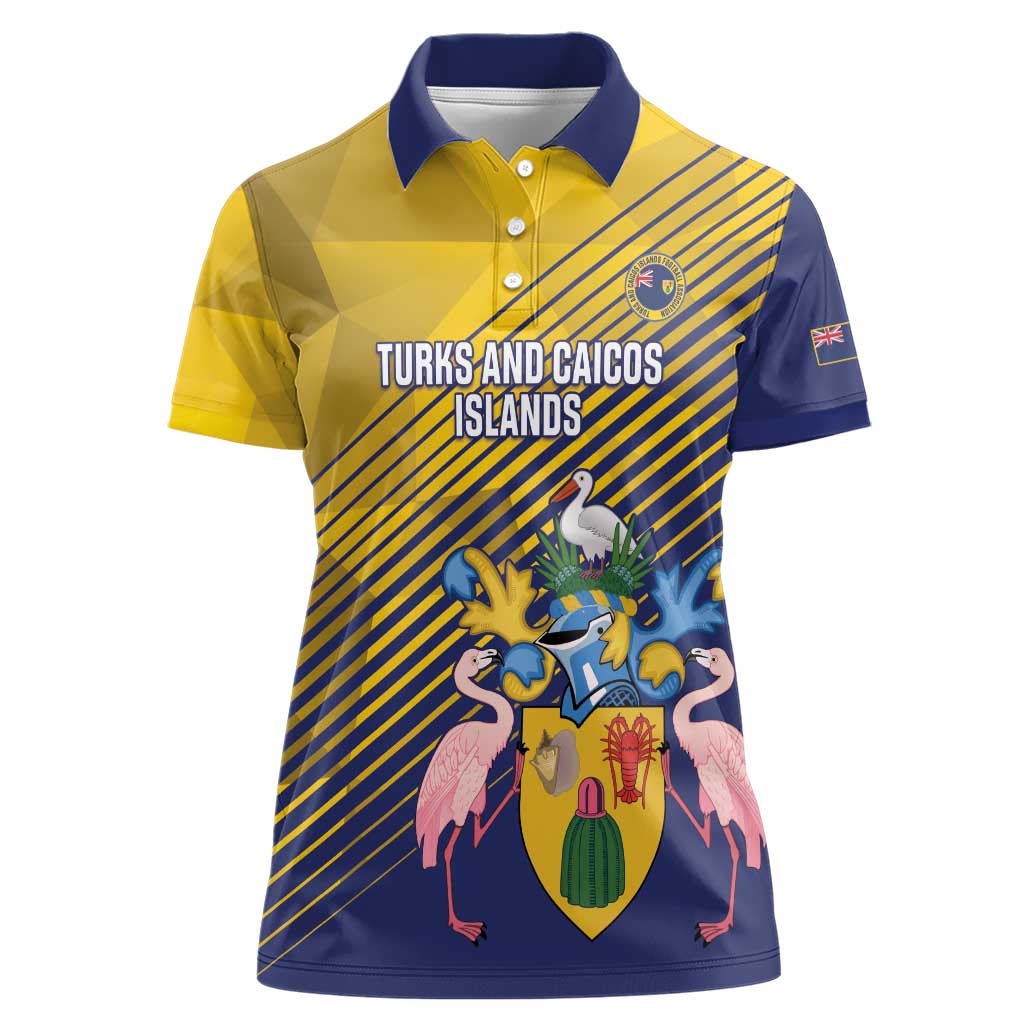 Custom Turks and Caicos Islands Football Women Polo Shirt 2025 Go Champions