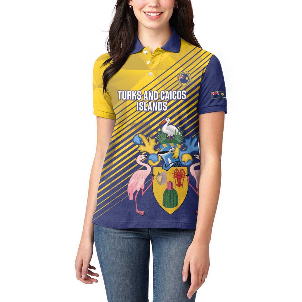 Custom Turks and Caicos Islands Football Women Polo Shirt 2025 Go Champions
