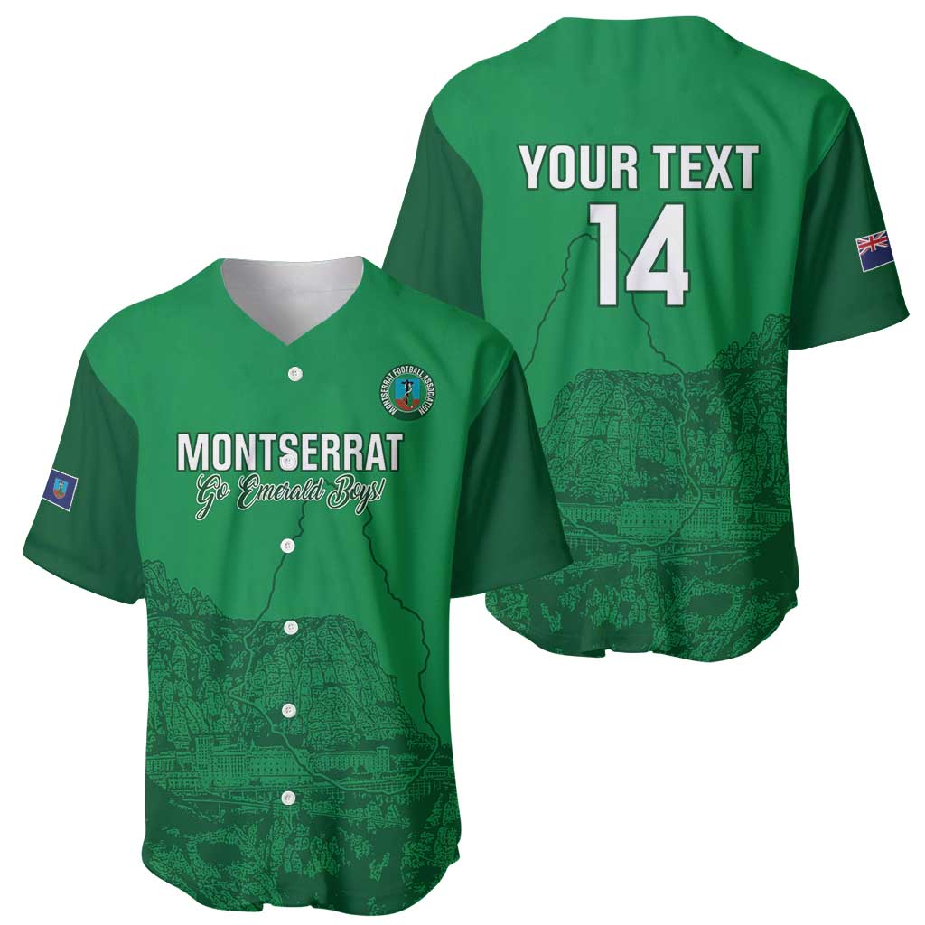 Custom Montserrat Football Baseball Jersey 2025 Go Emerald Boys