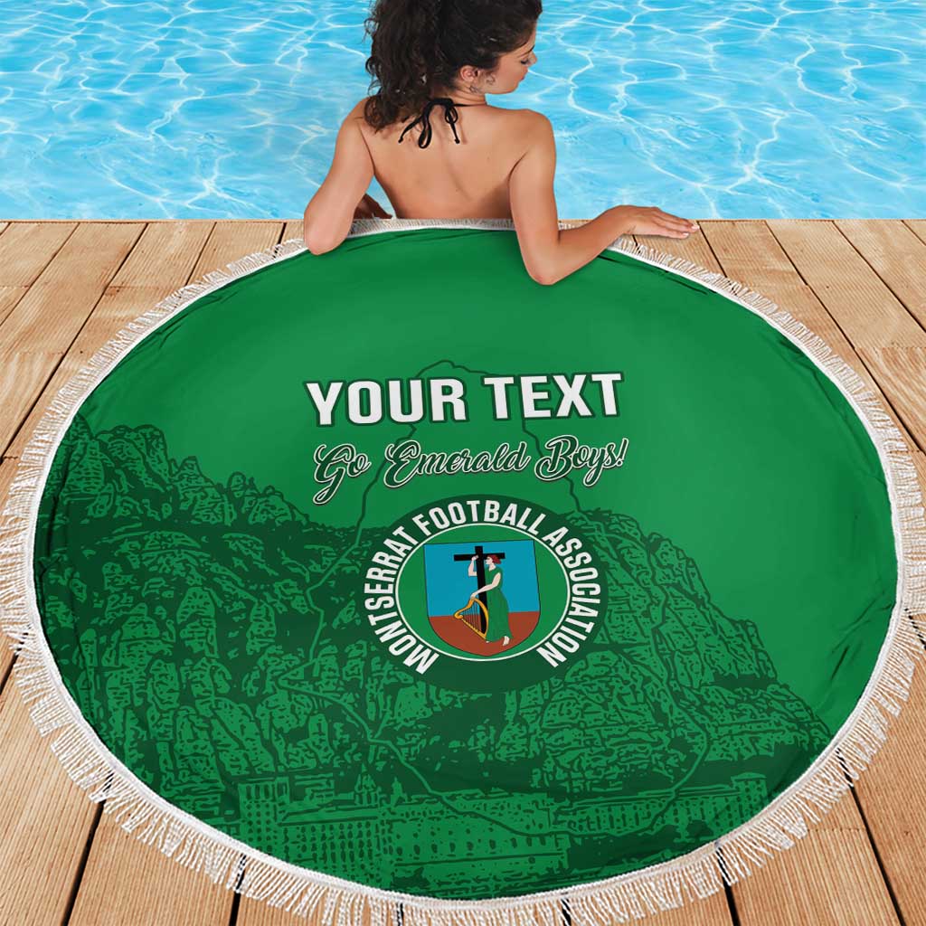 Custom Montserrat Football Beach Blanket 2025 Go Emerald Boys