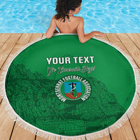 Custom Montserrat Football Beach Blanket 2025 Go Emerald Boys