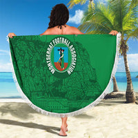 Custom Montserrat Football Beach Blanket 2025 Go Emerald Boys