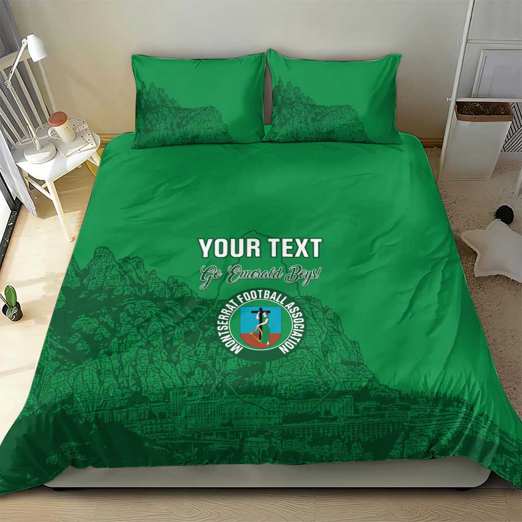 Custom Montserrat Football Bedding Set 2025 Go Emerald Boys