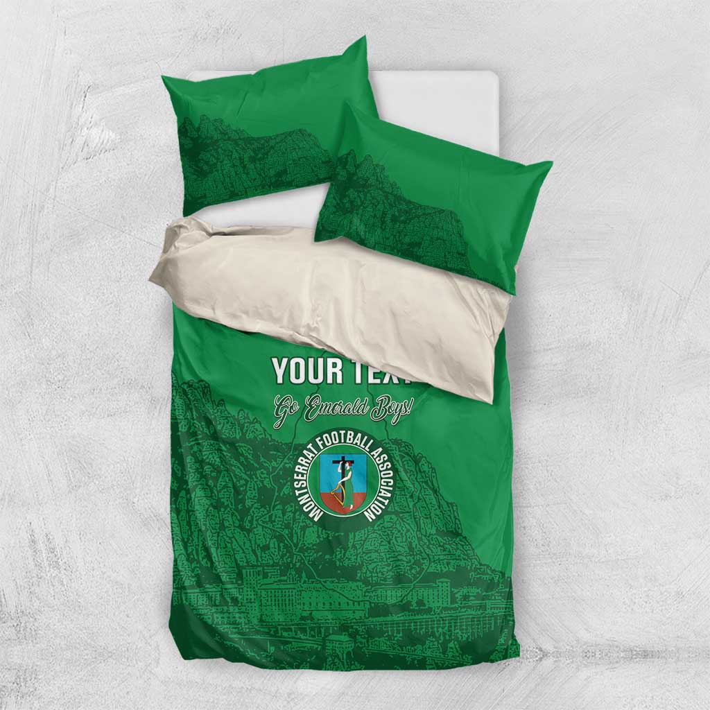Custom Montserrat Football Bedding Set 2025 Go Emerald Boys