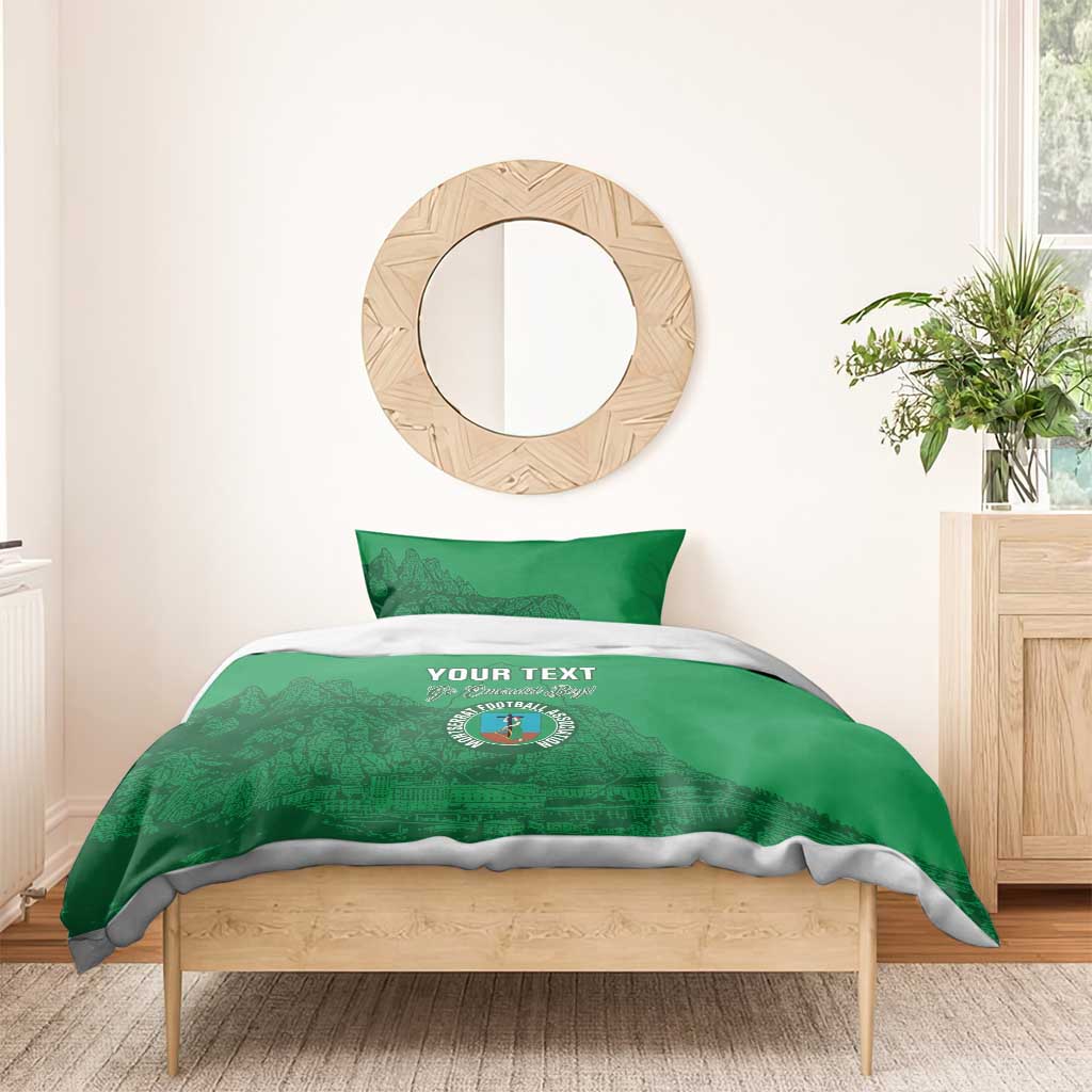 Custom Montserrat Football Bedding Set 2025 Go Emerald Boys