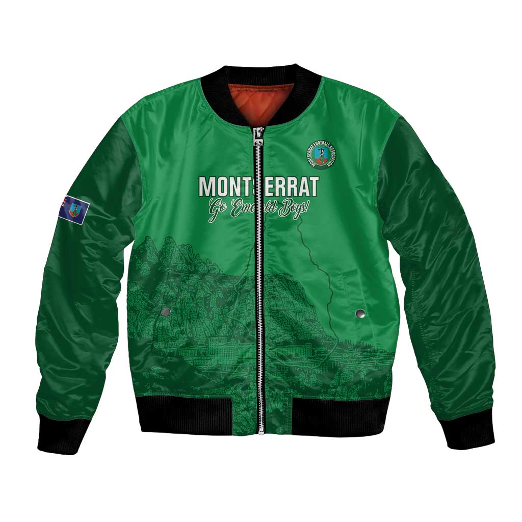 Custom Montserrat Football Bomber Jacket 2025 Go Emerald Boys