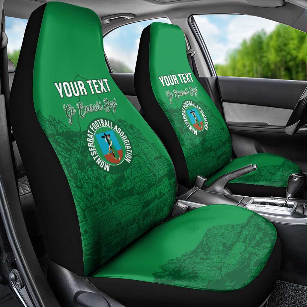 Custom Montserrat Football Car Seat Cover 2025 Go Emerald Boys