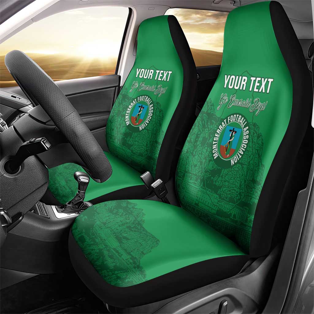 Custom Montserrat Football Car Seat Cover 2025 Go Emerald Boys