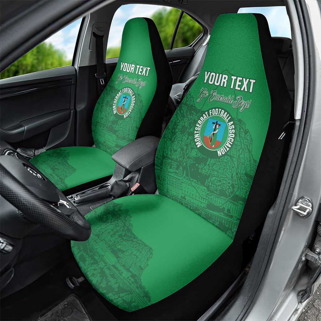 Custom Montserrat Football Car Seat Cover 2025 Go Emerald Boys