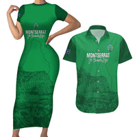 Custom Montserrat Football Couples Matching Short Sleeve Bodycon Dress and Hawaiian Shirt 2025 Go Emerald Boys