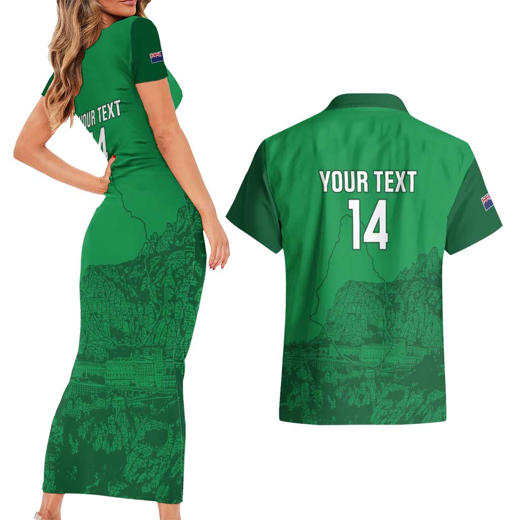 Custom Montserrat Football Couples Matching Short Sleeve Bodycon Dress and Hawaiian Shirt 2025 Go Emerald Boys