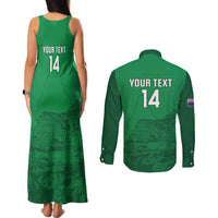 Custom Montserrat Football Couples Matching Tank Maxi Dress and Long Sleeve Button Shirt 2025 Go Emerald Boys