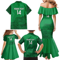 Custom Montserrat Football Family Matching Mermaid Dress and Hawaiian Shirt 2025 Go Emerald Boys