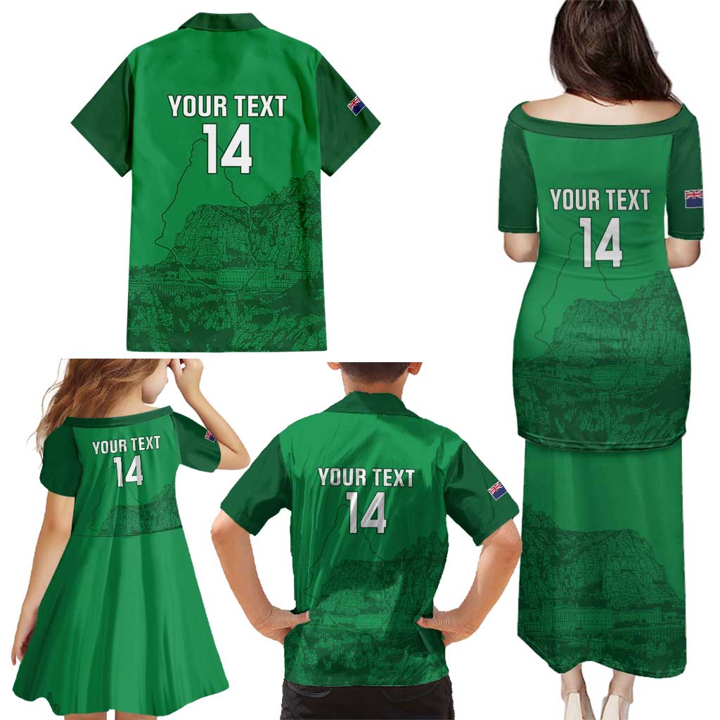 Custom Montserrat Football Family Matching Puletasi and Hawaiian Shirt 2025 Go Emerald Boys