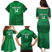 Custom Montserrat Football Family Matching Puletasi and Hawaiian Shirt 2025 Go Emerald Boys