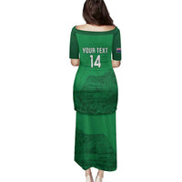 Custom Montserrat Football Family Matching Puletasi and Hawaiian Shirt 2025 Go Emerald Boys