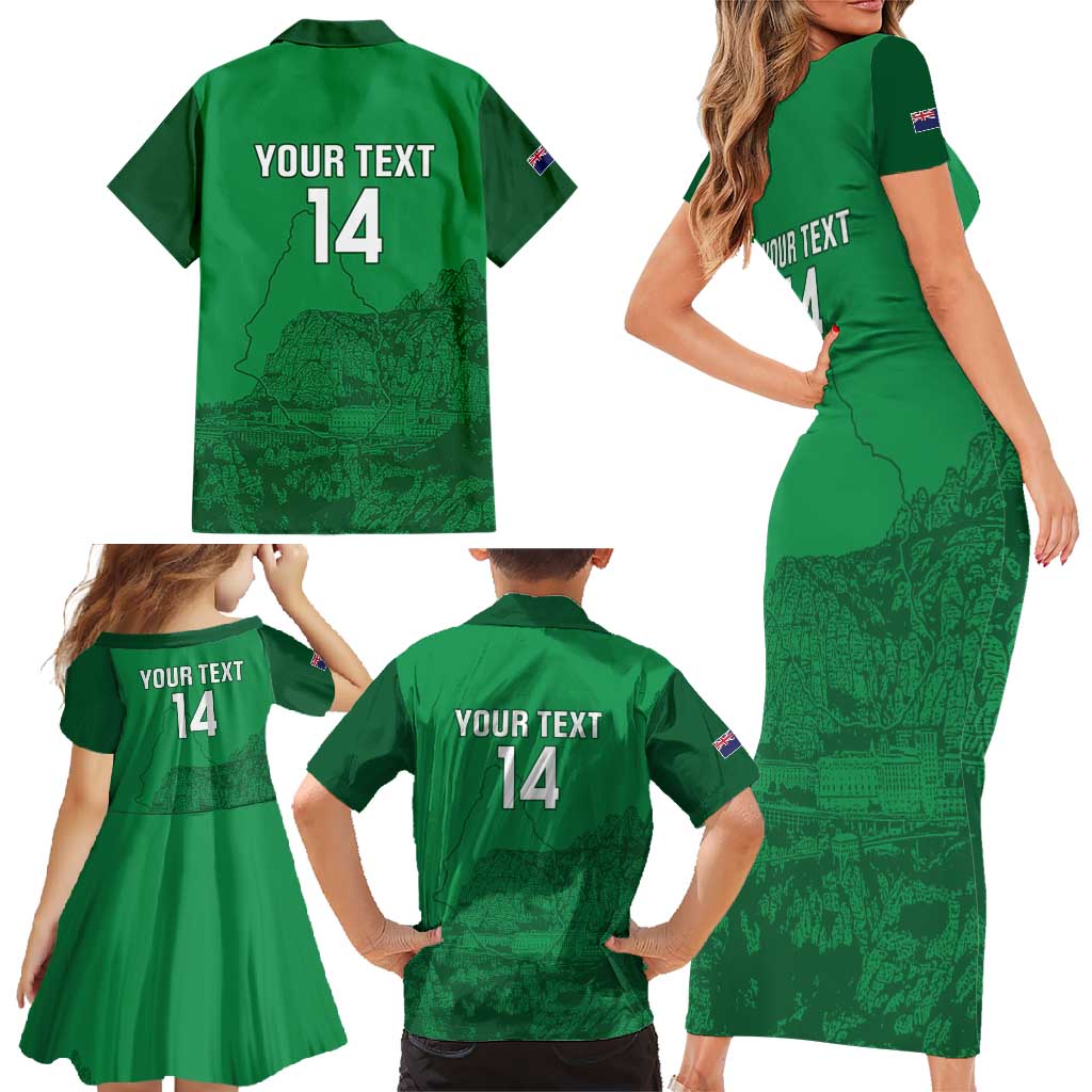 Custom Montserrat Football Family Matching Short Sleeve Bodycon Dress and Hawaiian Shirt 2025 Go Emerald Boys