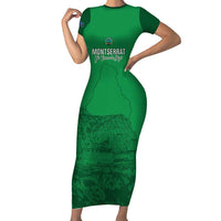 Custom Montserrat Football Family Matching Short Sleeve Bodycon Dress and Hawaiian Shirt 2025 Go Emerald Boys