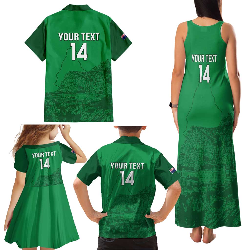 Custom Montserrat Football Family Matching Tank Maxi Dress and Hawaiian Shirt 2025 Go Emerald Boys