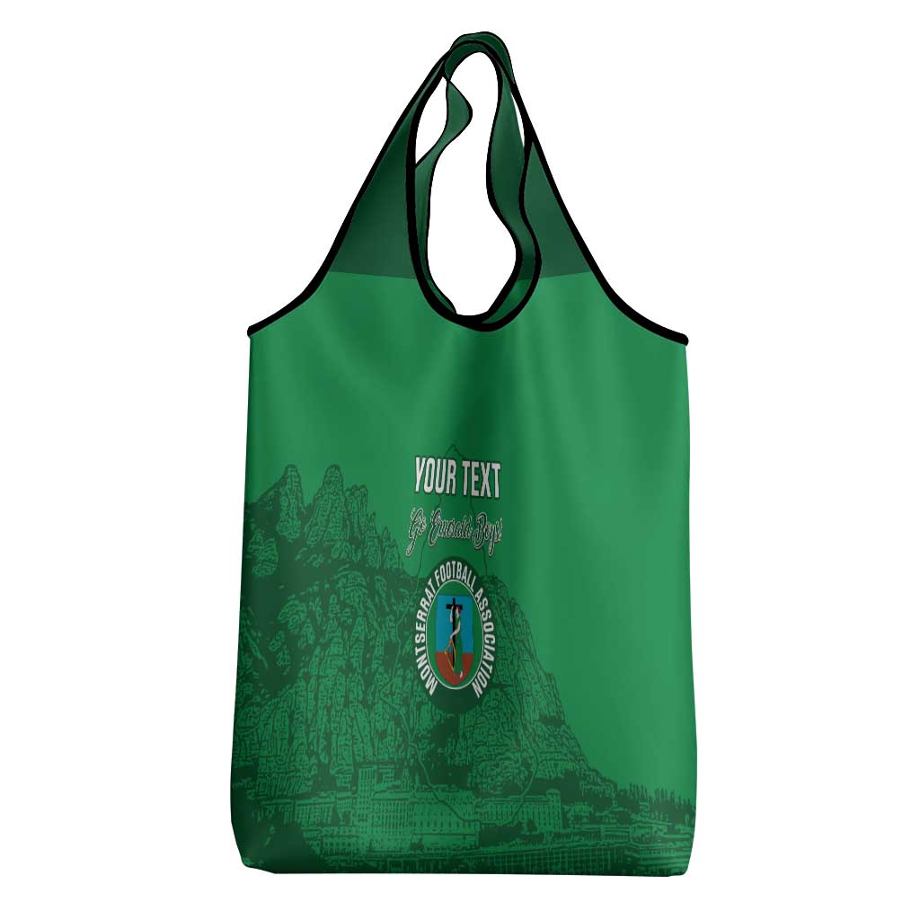 Custom Montserrat Football Grocery Bag 2025 Go Emerald Boys