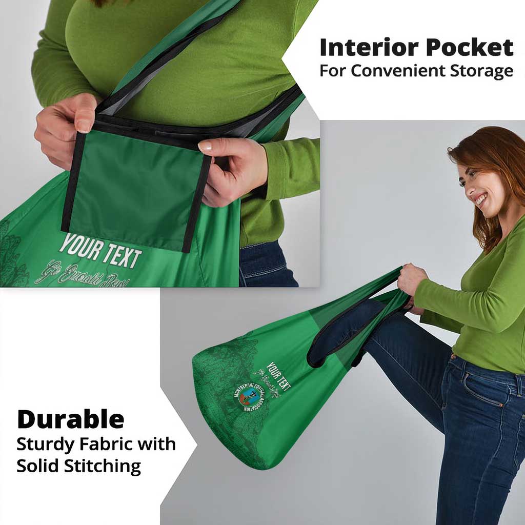 Custom Montserrat Football Grocery Bag 2025 Go Emerald Boys