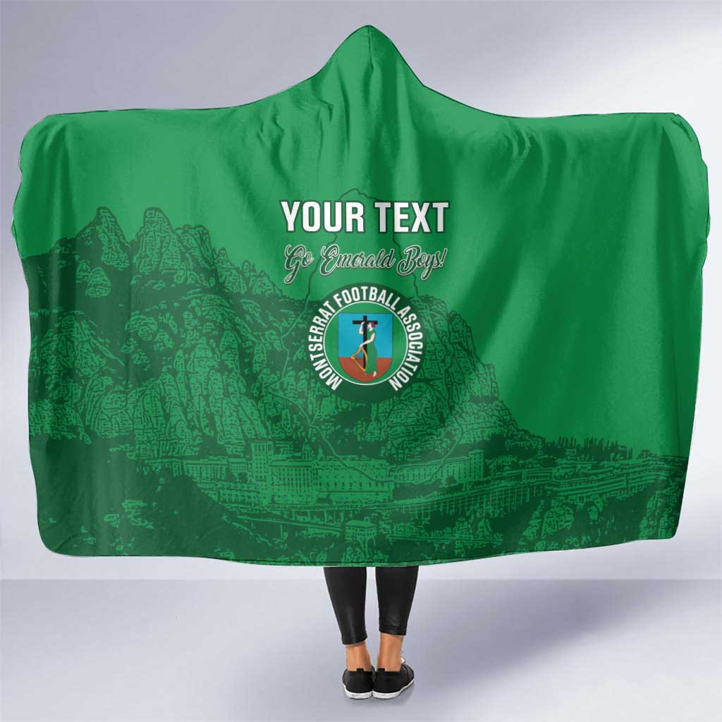 Custom Montserrat Football Hooded Blanket 2025 Go Emerald Boys