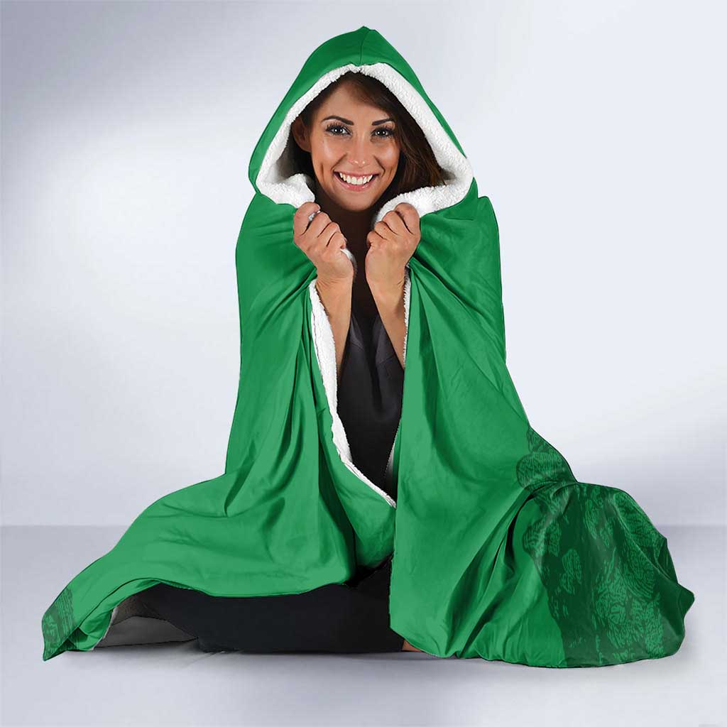 Custom Montserrat Football Hooded Blanket 2025 Go Emerald Boys