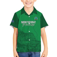 Custom Montserrat Football Kid Hawaiian Shirt 2025 Go Emerald Boys