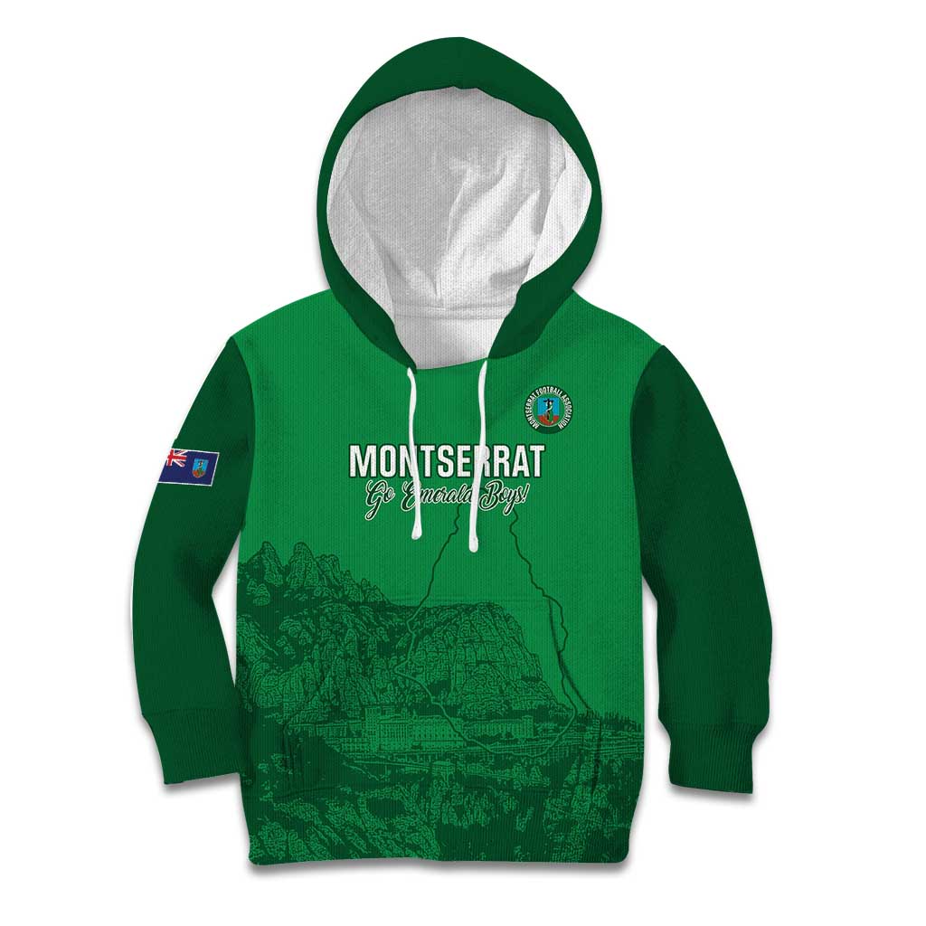 Custom Montserrat Football Kid Hoodie 2025 Go Emerald Boys