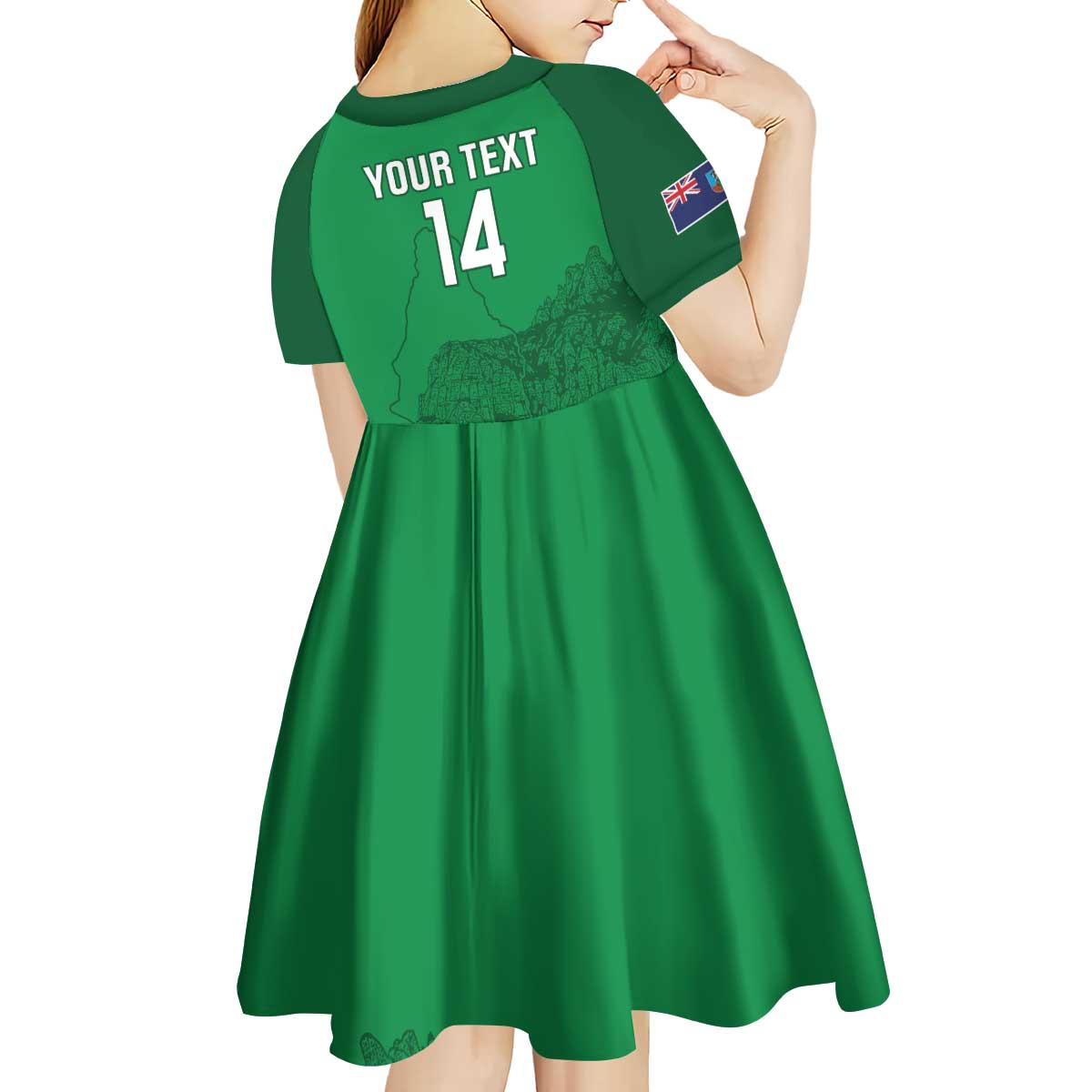 Custom Montserrat Football Kid Short Sleeve Dress 2025 Go Emerald Boys