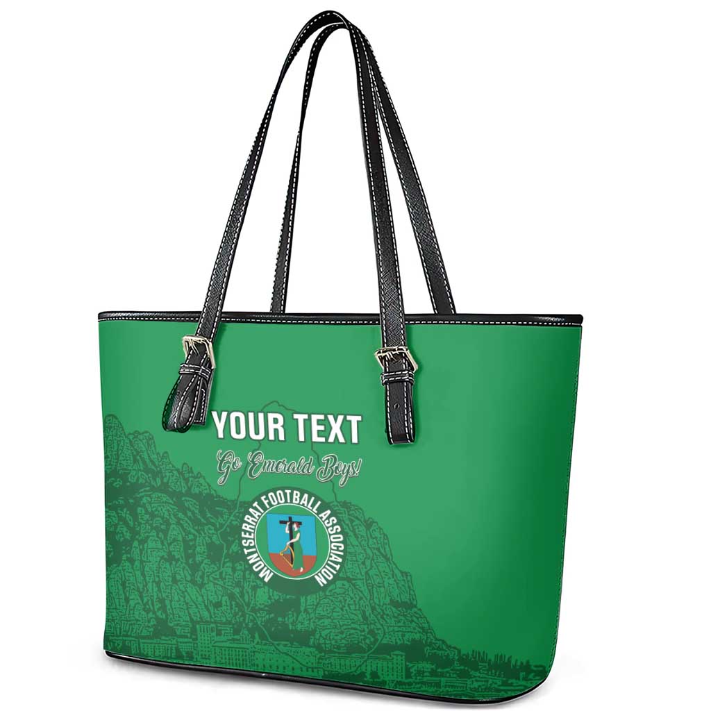 Custom Montserrat Football Leather Tote Bag 2025 Go Emerald Boys
