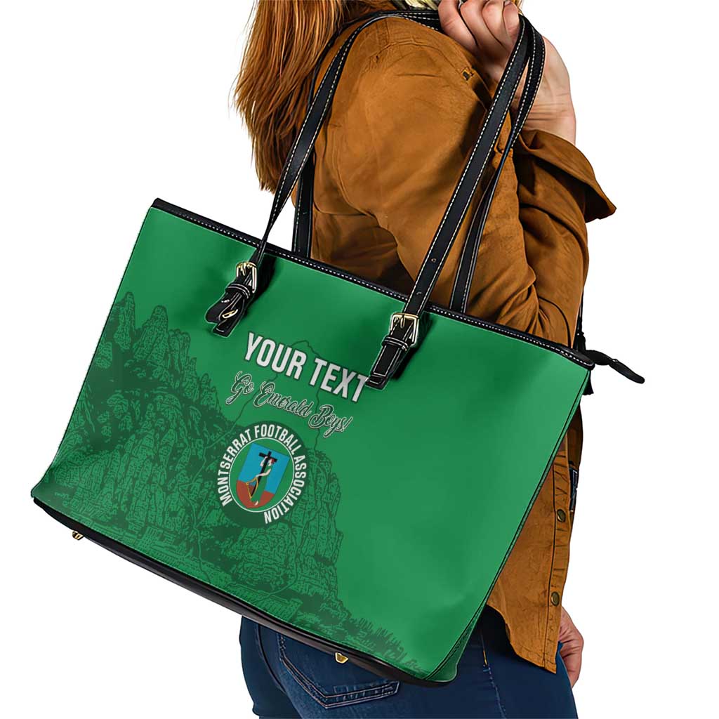 Custom Montserrat Football Leather Tote Bag 2025 Go Emerald Boys