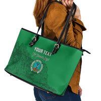 Custom Montserrat Football Leather Tote Bag 2025 Go Emerald Boys