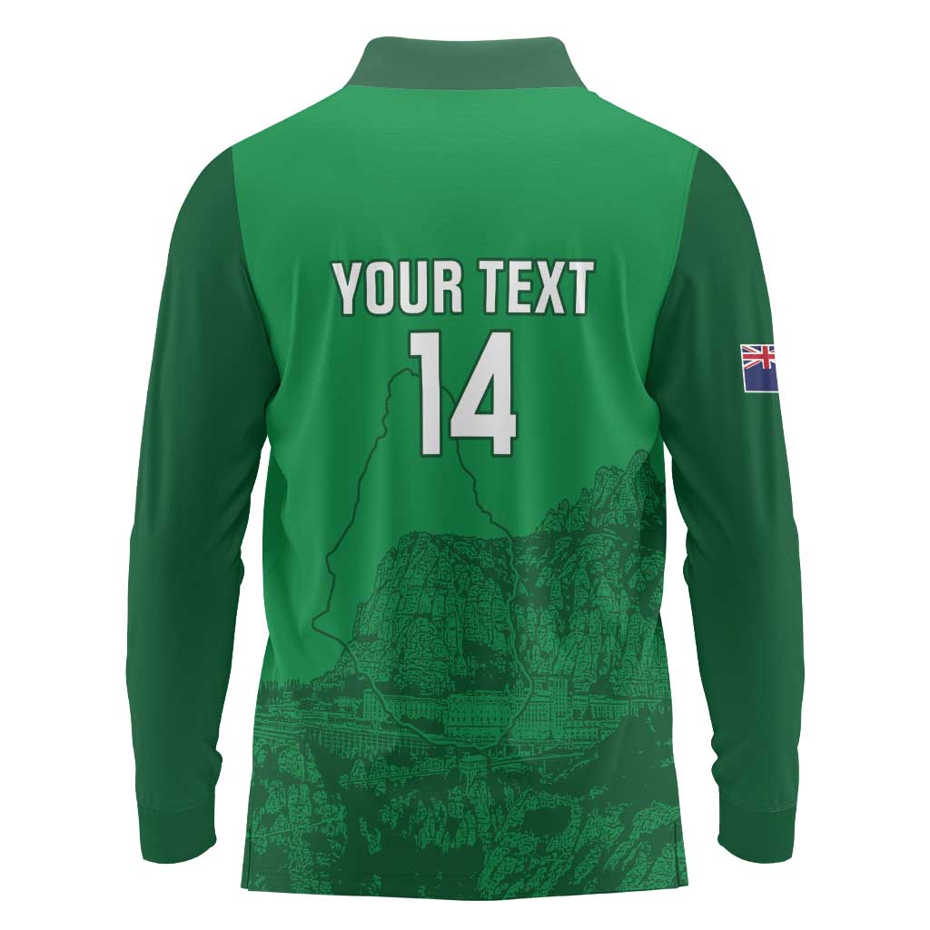 Custom Montserrat Football Long Sleeve Polo Shirt 2025 Go Emerald Boys