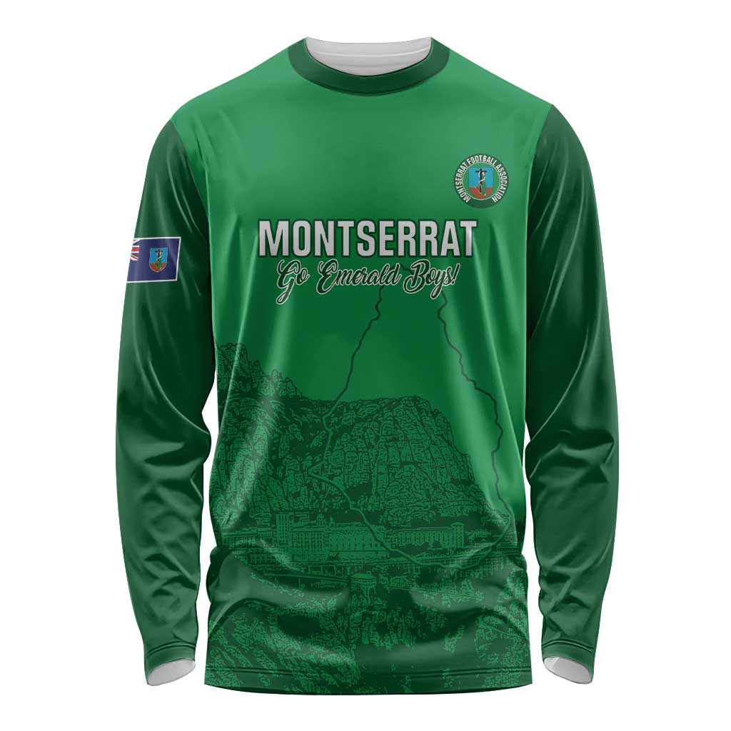 Custom Montserrat Football Long Sleeve Shirt 2025 Go Emerald Boys