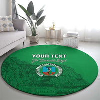 Custom Montserrat Football Round Carpet 2025 Go Emerald Boys