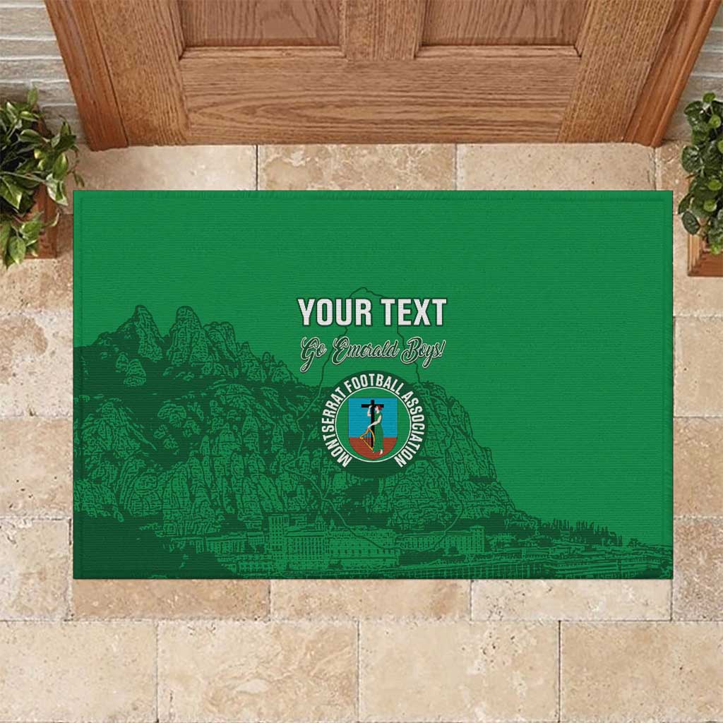 Custom Montserrat Football Rubber Doormat 2025 Go Emerald Boys