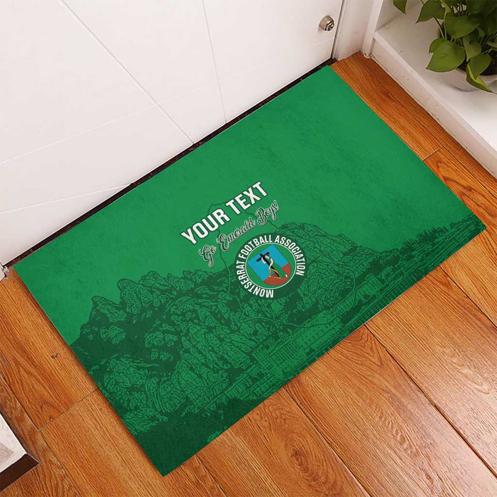 Custom Montserrat Football Rubber Doormat 2025 Go Emerald Boys