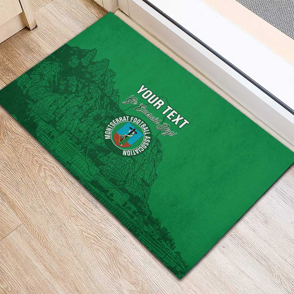 Custom Montserrat Football Rubber Doormat 2025 Go Emerald Boys