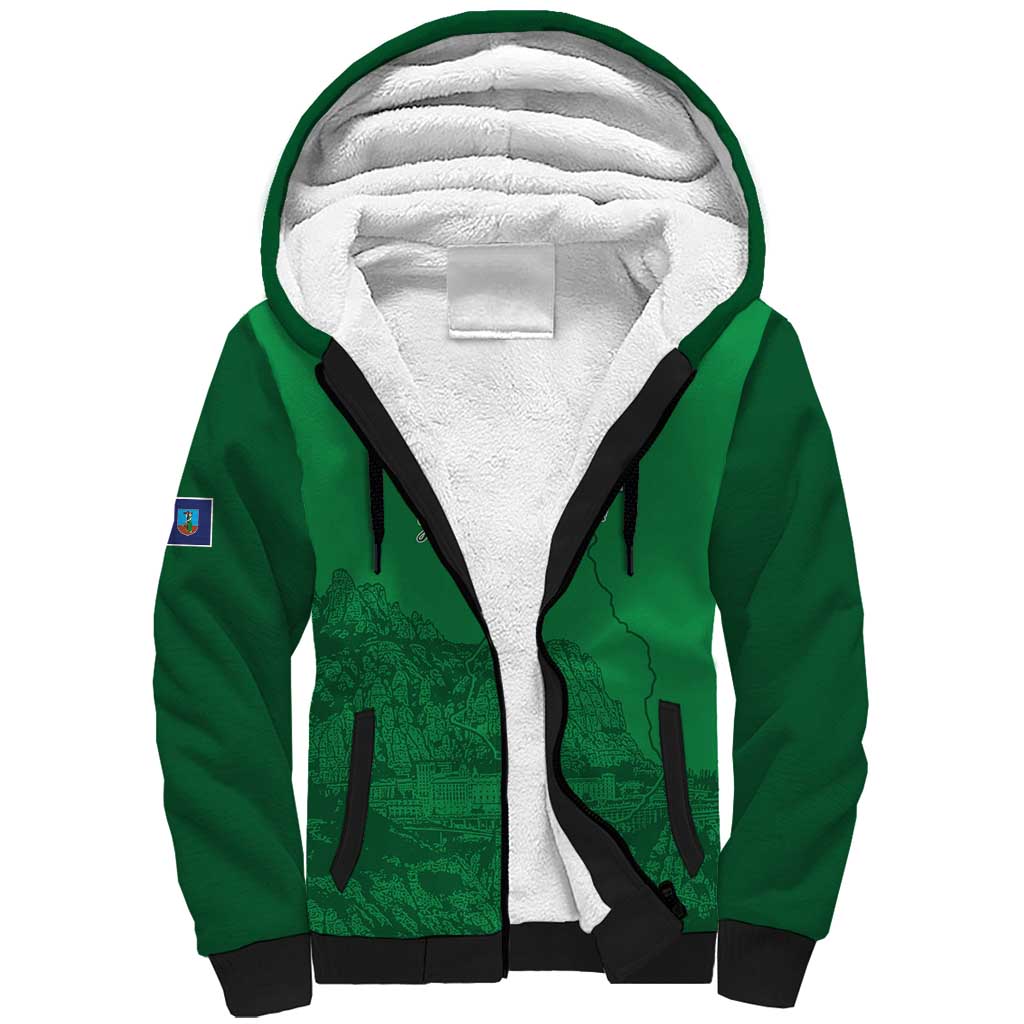 Custom Montserrat Football Sherpa Hoodie 2025 Go Emerald Boys