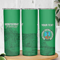 Custom Montserrat Football Skinny Tumbler 2025 Go Emerald Boys