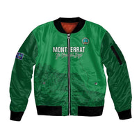 Custom Montserrat Football Sleeve Zip Bomber Jacket 2025 Go Emerald Boys