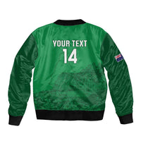 Custom Montserrat Football Sleeve Zip Bomber Jacket 2025 Go Emerald Boys