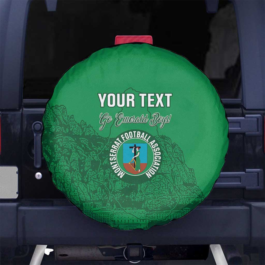 Custom Montserrat Football Spare Tire Cover 2025 Go Emerald Boys
