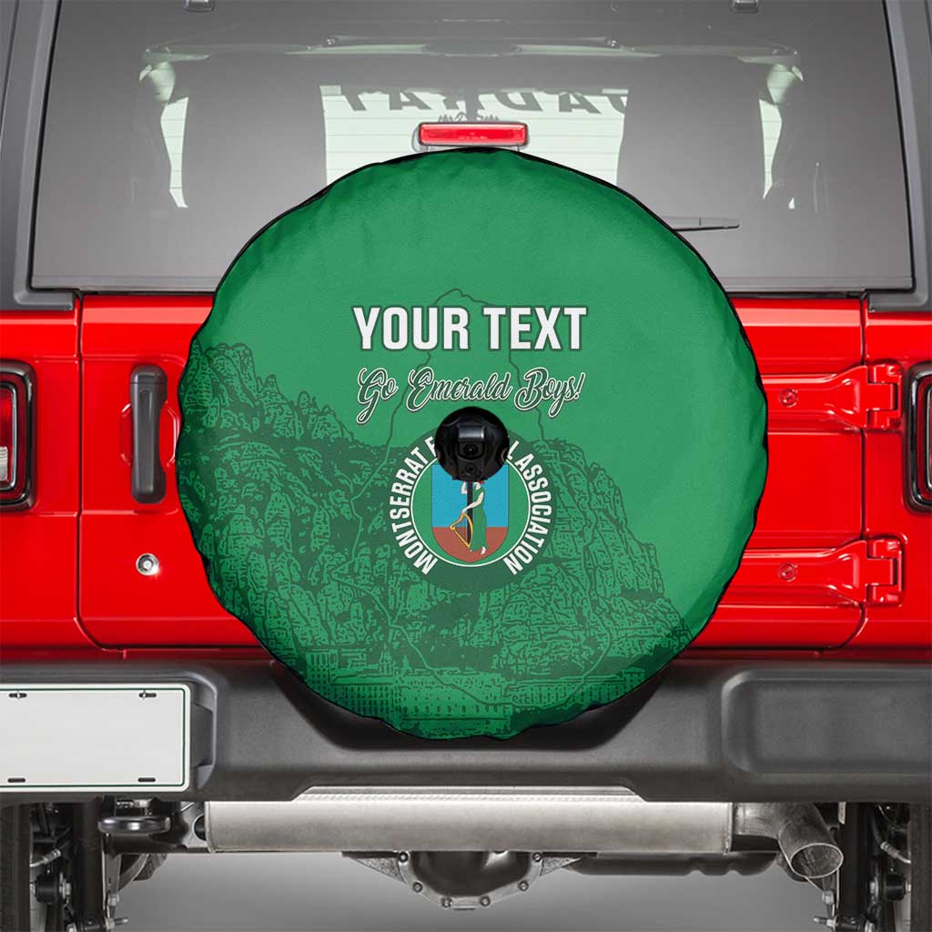 Custom Montserrat Football Spare Tire Cover 2025 Go Emerald Boys