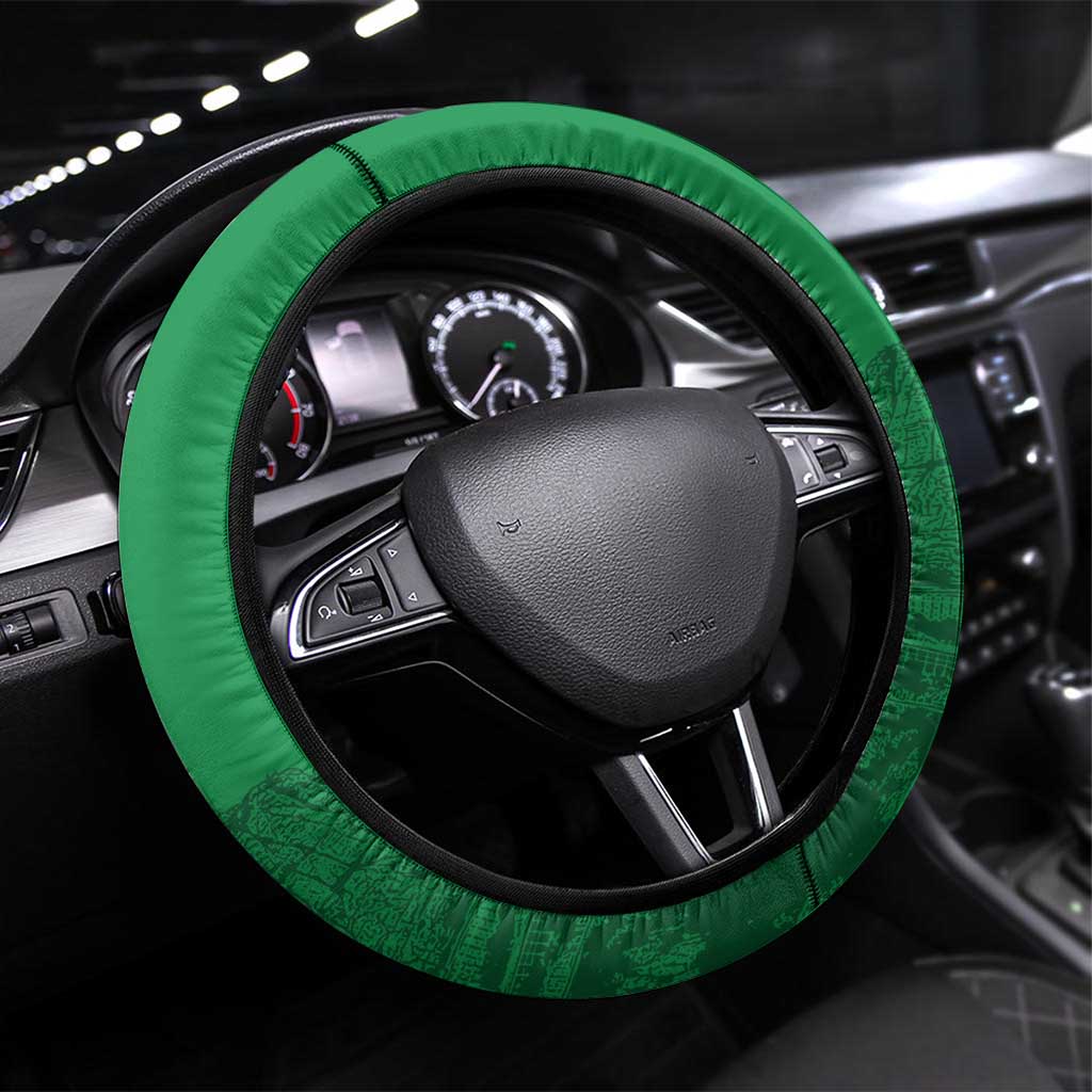 Montserrat Football Steering Wheel Cover 2025 Go Emerald Boys